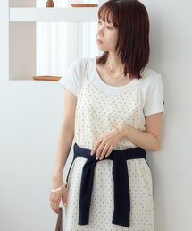 【WEB限定】マキシキャミドットワンピース