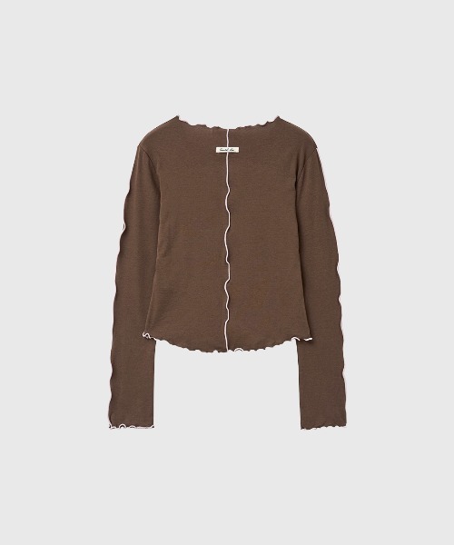 GENERAL IDEA(ジェネラルアイデア)の「【GENERAL IDEA】インターロックスリムフィットTシャツ / INTERLOCK SLIM FIT T-SHIRT(Tシャツ/カットソー・レディース・ブラウン/クリーム・S/M/L)」の9枚目の写真