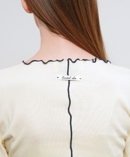 GENERAL IDEA(ジェネラルアイデア)の「【GENERAL IDEA】インターロックスリムフィットTシャツ / INTERLOCK SLIM FIT T-SHIRT(Tシャツ/カットソー・レディース・ブラウン/クリーム・S/M/L)」の13枚目の写真