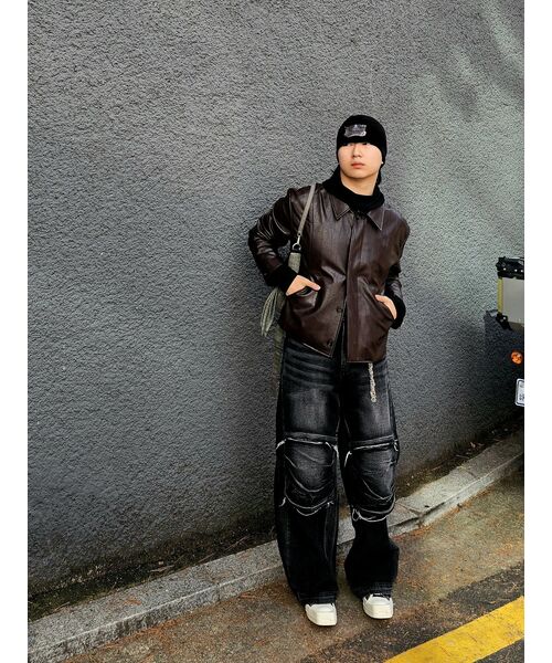 MAISON MINED(メゾンミネド)の「TWO TONE SADDLEBAG GREY(メッセンジャーバッグ・レディース・その他・FREE)」の22枚目の写真