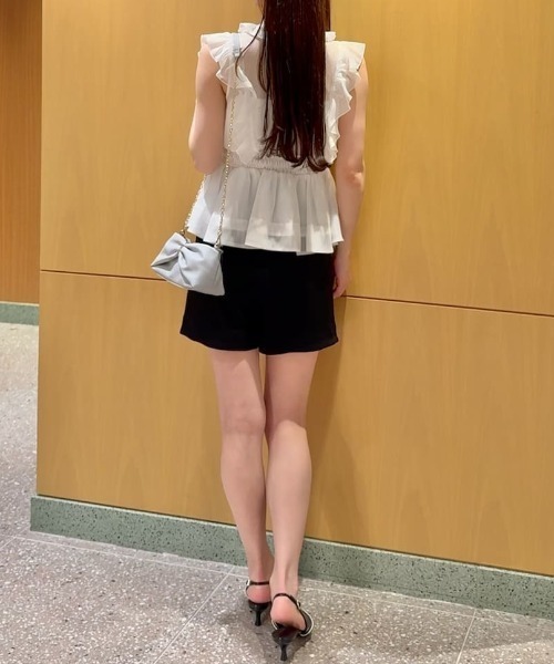 SNIDEL(スナイデル)の「シアーペプラムリボンブラウス(シャツ/ブラウス・レディース・ドット/ホワイト・F)」の19枚目の写真