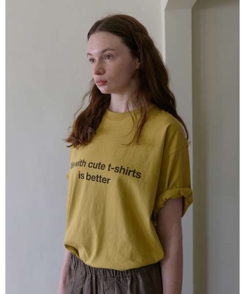 NOCONTENT（ノーコンテント）の「155. アティチュードT _ マスタード（Tシャツ/カットソー・レディース・その他・FREE）」の2枚目の写真