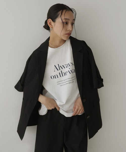 hellam(へラム)の「フロントロゴプリントTシャツ(Tシャツ/カットソー・レディース・ブラック/ホワイト/チャコール・FREE)」の17枚目の写真