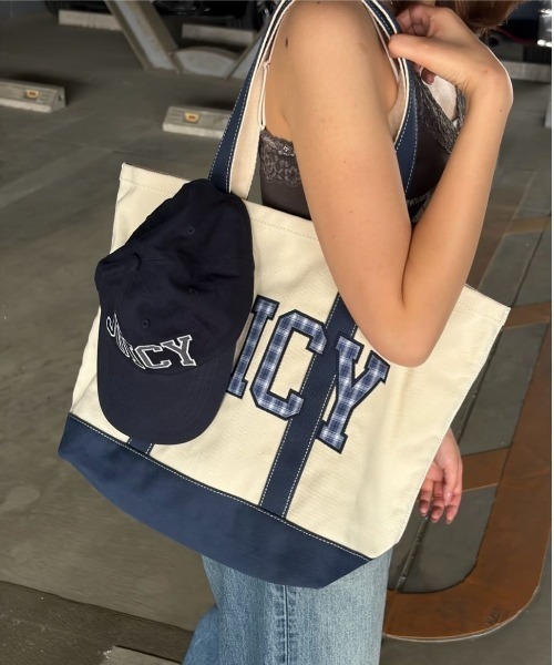 MOUSSY(マウジー)の「JC トートバッグ(トートバッグ・レディース・ネイビー/ピンク・FREE)」の21枚目の写真