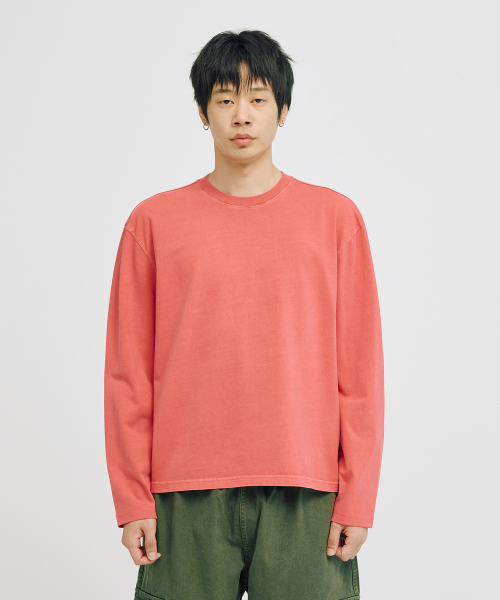 TAKEASY(テイクイージー)の「ピグメントレイヤードクロップTシャツ(グレー+インディピンク)(Tシャツ/カットソー・メンズ・その他・SMALL/MEDIUM/LARGE)」の5枚目の写真