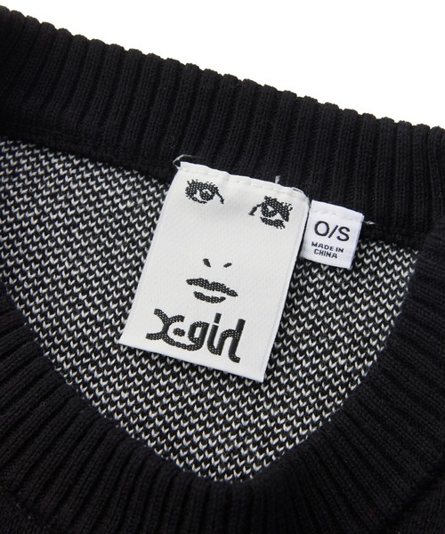 X-girl（エックスガール）の「NUMBER JACQUARD COMPACT KNIT TOP（ニット/セーター・レディース・ブラウン/ブラック・ONE SIZE）」の10枚目の写真