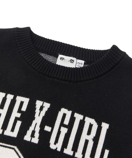 X-girl（エックスガール）の「NUMBER JACQUARD COMPACT KNIT TOP（ニット/セーター・レディース・ブラウン/ブラック・ONE SIZE）」の11枚目の写真
