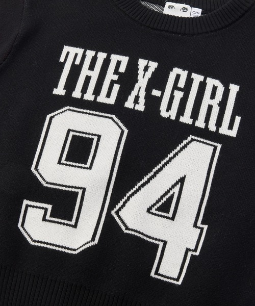 X-girl（エックスガール）の「NUMBER JACQUARD COMPACT KNIT TOP（ニット/セーター・レディース・ブラウン/ブラック・ONE SIZE）」の12枚目の写真