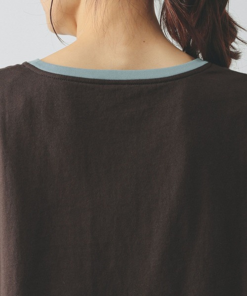 GLOBAL WORK(グローバルワーク)の「ヘビロッTEEリンガーロゴ/665699(Tシャツ/カットソー・レディース・イエロー系その他3/ダークブラウン・MEDIUM/LARGE)」の14枚目の写真