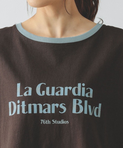 GLOBAL WORK(グローバルワーク)の「ヘビロッTEEリンガーロゴ/665699(Tシャツ/カットソー・レディース・イエロー系その他3/ダークブラウン・MEDIUM/LARGE)」の15枚目の写真