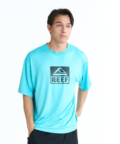 REEF（リーフ）の「REEF BOX LOGO RASH SS T ラッシュTシャツ 【2026年春夏モデル】/リーフ水陸両用半袖ラッシュガードT(水着)（Tシャツ/カットソー・メンズ・ホワイト/ブラック/ブルー・LARGE/SMALL/MEDIUM/X-LARGE）」の3枚目の写真