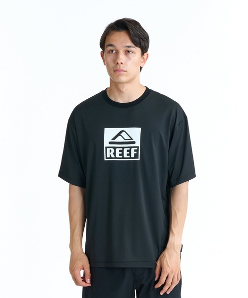 REEF（リーフ）の「REEF BOX LOGO RASH SS T ラッシュTシャツ 【2026年春夏モデル】/リーフ水陸両用半袖ラッシュガードT(水着)（Tシャツ/カットソー・メンズ・ホワイト/ブラック/ブルー・LARGE/SMALL/MEDIUM/X-LARGE）」の2枚目の写真