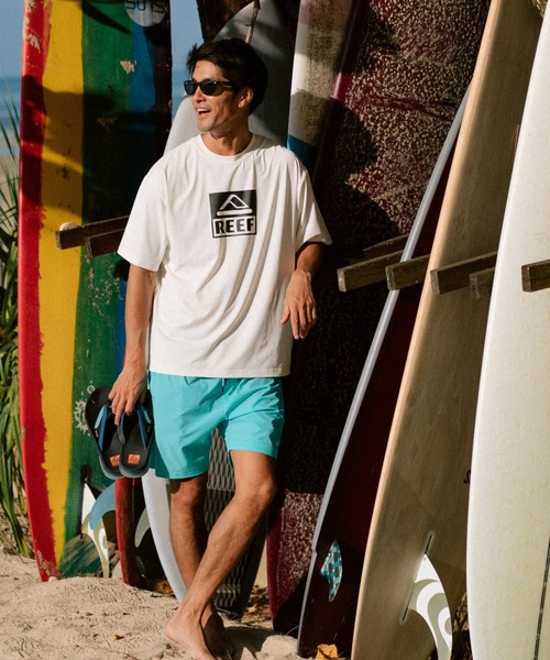 REEF（リーフ）の「REEF BOX LOGO RASH SS T ラッシュTシャツ 【2026年春夏モデル】/リーフ水陸両用半袖ラッシュガードT(水着)（Tシャツ/カットソー・メンズ・ホワイト/ブラック/ブルー・LARGE/SMALL/MEDIUM/X-LARGE）」の4枚目の写真