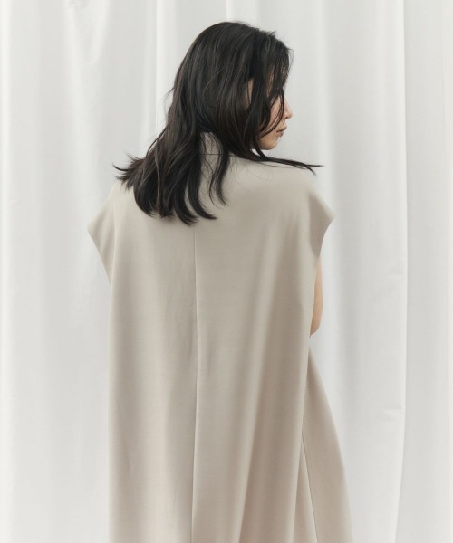 CIEL'AIR(シエルエアー)の「LONG GILET JK(ロングジレジャケット)(テーラードジャケット・レディース・チャコールグレー/グレイッシュベージュ・FREE)」の10枚目の写真