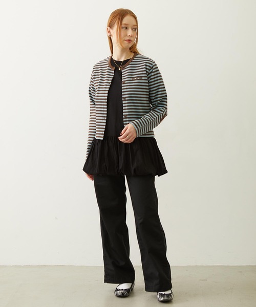 MILKFED.（ミルクフェド）の「CHERRY ELBOW CARDIGAN（カーディガン/ボレロ・レディース・チャコール/ブラウン/ライトパープル・ONE SIZE）」の9枚目の写真