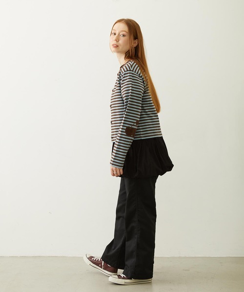 MILKFED.（ミルクフェド）の「CHERRY ELBOW CARDIGAN（カーディガン/ボレロ・レディース・チャコール/ブラウン/ライトパープル・ONE SIZE）」の12枚目の写真