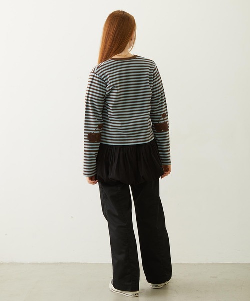 MILKFED.（ミルクフェド）の「CHERRY ELBOW CARDIGAN（カーディガン/ボレロ・レディース・チャコール/ブラウン/ライトパープル・ONE SIZE）」の13枚目の写真