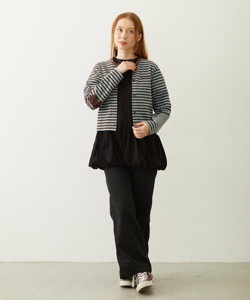 MILKFED.（ミルクフェド）の「CHERRY ELBOW CARDIGAN（カーディガン/ボレロ・レディース・チャコール/ブラウン/ライトパープル・ONE SIZE）」の15枚目の写真