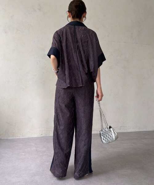 DouDou(ドゥドゥ)の「【セットアップ可能/WEB限定】デニムレースパンツ(その他パンツ・レディース・オフホワイト/ブラック・FREE)」の19枚目の写真