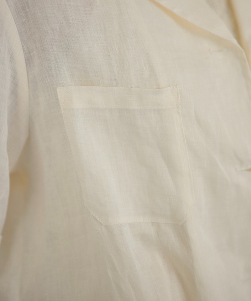 LAULEN（ローレン）の「linen tailored collar shirt jacket /リネンテーラードカラーシャツジャケット（テーラードジャケット・レディース・ベージュ/ブルー/アイボリー・FREE）」の7枚目の写真
