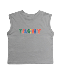 ヨット 袖なしTシャツ-グレー