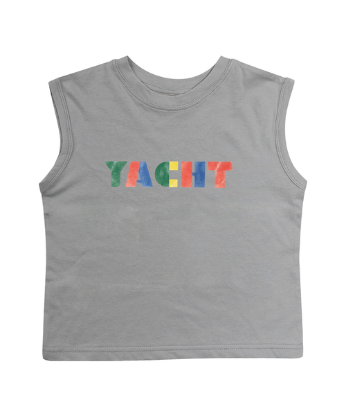 BEACHESAND CREAM KIDS(ビーチスアンドクリームキッズ)の「ヨット 袖なしTシャツ-グレー(Tシャツ/カットソー・レディース・グレー・SMALL/MEDIUM/LARGE)」の1枚目の写真