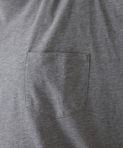 atONE（アットワン）の「ミニポケット付きオーバーサイズ無地Tシャツ 半袖（Tシャツ/カットソー・レディース・杢グレー/オフホワイト/ブラック・M）」の5枚目の写真