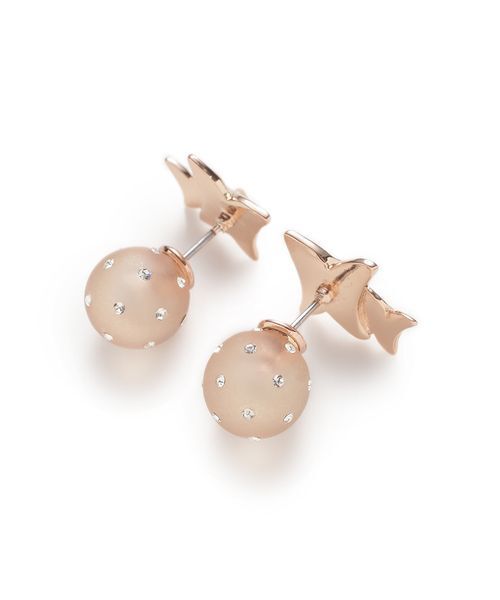 CELFORD(セルフォード)の「【HANAE MORI×CELFORDコラボ】ピアス(ピアス(両耳用)・レディース・シルバー/ピンクベージュ・F)」の2枚目の写真