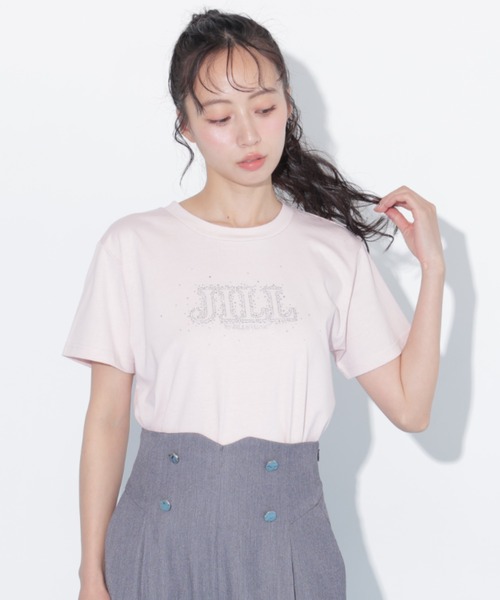 JILL by JILL STUART（ジルバイジルスチュアート）の「グラデーションストーンロゴTシャツ（Tシャツ/カットソー・レディース・ブラック/ホワイト/ピンク・FREE）」の22枚目の写真