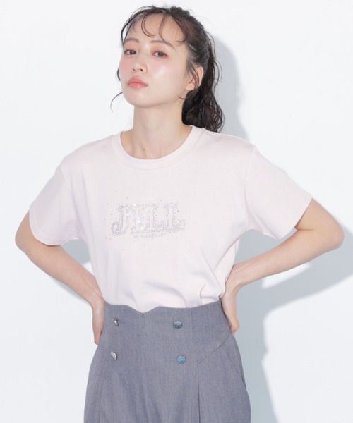 JILL by JILL STUART（ジルバイジルスチュアート）の「グラデーションストーンロゴTシャツ（Tシャツ/カットソー・レディース・ブラック/ホワイト/ピンク・FREE）」の21枚目の写真