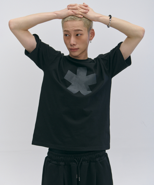 SOMEPLACE MAN（サムプレイス・マン）の「スタグラフィックセミオーバーフィットラウンドネックコットンベーシックシンプル半袖Tシャツ_2COLOR（Tシャツ/カットソー・メンズ・ブラック/ホワイト・FREE）」の5枚目の写真
