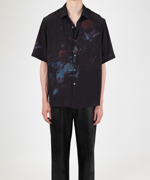 LAD MUSICIAN(ラッドミュージシャン)の「DECHINE FLOWER SHORT SLEEVE COMFORT SHIRT(Tシャツ/カットソー・メンズ・ブラック×ブルー/ワイン/ブラック×レッド・46/44/42)」の12枚目の写真