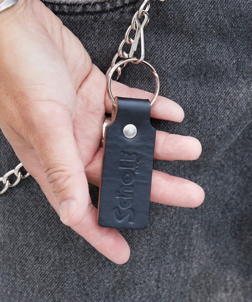 schott（ショット）の「Schott/ショット HORWEEN LEATHER KEY HOLDER ホーウィン レザー キーホルダー 本革 牛革 キーリング メンズ 2026年 夏 夏服（キーホルダー・メンズ・ブラック/ブラウン・FREE）」の2枚目の写真