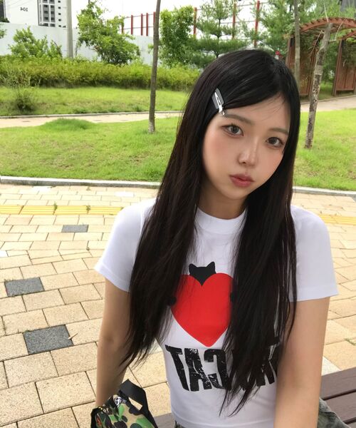 REBRENNER(リブレンナー)の「DTF ラブマイキャット クールコットン ウィメンズ クロップ 半袖Tシャツ ホワイト(Tシャツ/カットソー・レディース・ホワイト・SMALL/MEDIUM/LARGE)」の9枚目の写真