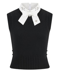 セール】Heritage Ribbon Docking Knit Set（ワンピース）｜andwang