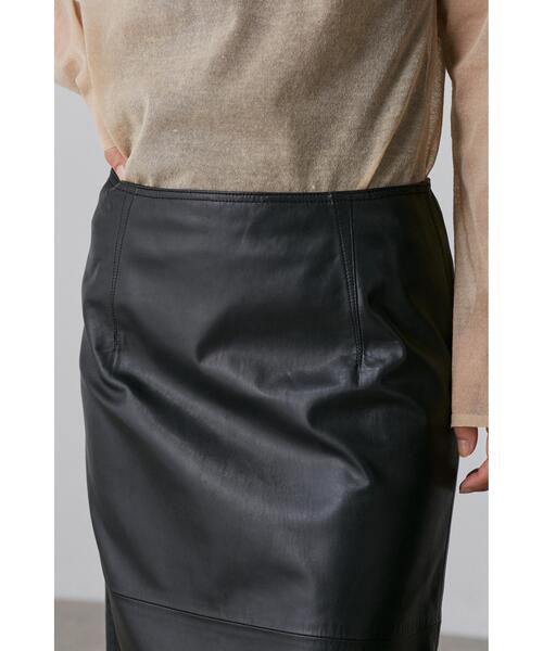 YLEVE(イレーヴ)の「YLEVE / GLOVE SHEEP LEATHER SKIRT(スカート・レディース・ブラック・2/0/1)」の5枚目の写真