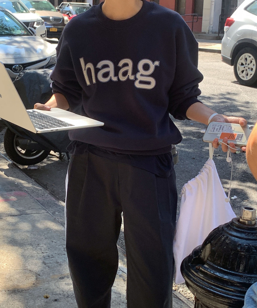 haag(ヘイグ)の「a birthday sweatshirt (navy)(スウェット・レディース・その他・FREE)」の6枚目の写真