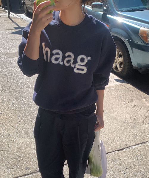 haag(ヘイグ)の「a birthday sweatshirt (navy)(スウェット・レディース・その他・FREE)」の8枚目の写真