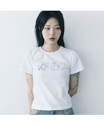 FRAGFARM（フラグファーム）の「ナビフラワークロップTシャツ (3カラー)（Tシャツ/カットソー）」
