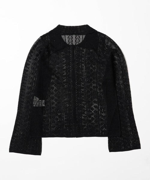 Ray BEAMS(レイビームス)の「柄編み ニット シャツ(ニット/セーター・レディース・ブラック/ナチュラル・ONE SIZE)」の12枚目の写真