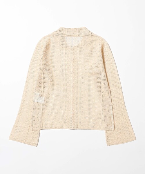 Ray BEAMS(レイビームス)の「柄編み ニット シャツ(ニット/セーター・レディース・ブラック/ナチュラル・ONE SIZE)」の6枚目の写真
