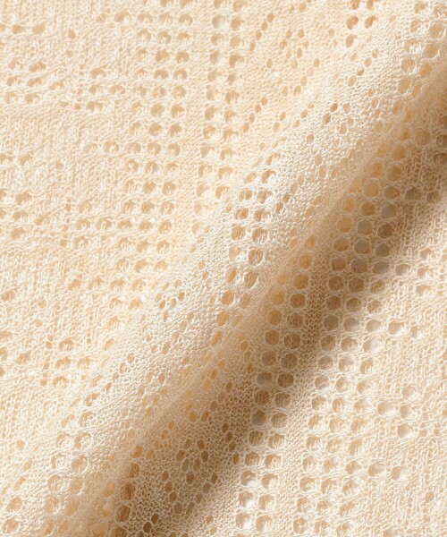 Ray BEAMS(レイビームス)の「柄編み ニット シャツ(ニット/セーター・レディース・ブラック/ナチュラル・ONE SIZE)」の4枚目の写真