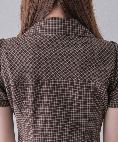 OLIVE des OLIVE(オリーブデオリーブ)の「ダブルボタンパフ袖ブラウス(シャツ/ブラウス・レディース・ドット/ブラック/ブラウン・FREE)」の8枚目の写真