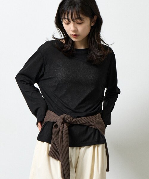COLONY 2139(コロニートゥーワンスリーナイン)の「シアーTシャツ(Tシャツ/カットソー・レディース・ピンク/チャコールグレー/ブラック/ホワイト・FREE)」の13枚目の写真