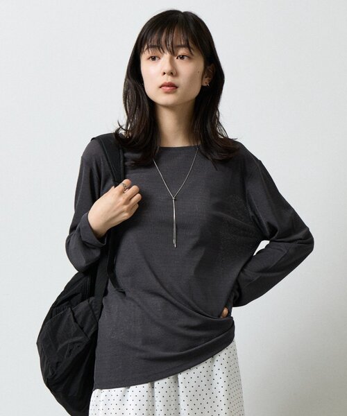 COLONY 2139(コロニートゥーワンスリーナイン)の「シアーTシャツ(Tシャツ/カットソー・レディース・ピンク/チャコールグレー/ブラック/ホワイト・FREE)」の20枚目の写真
