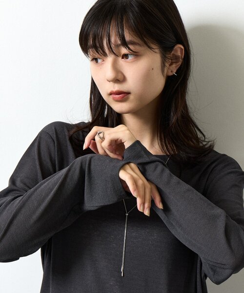 COLONY 2139(コロニートゥーワンスリーナイン)の「シアーTシャツ(Tシャツ/カットソー・レディース・ピンク/チャコールグレー/ブラック/ホワイト・FREE)」の22枚目の写真