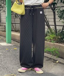 【HELLO.SANFRANCISCO/ハローサンフランシスコ】アシメドット柄スウェットワイドパンツ