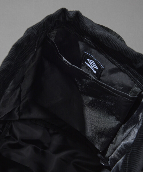UMBRO(アンブロ)の「UMBRO/アンブロ SP Corduroy Packable MINI BAG/別注 コーデュロイ パッカブル ミニバッグ/ナップサック型(バックパック/リュック・メンズ・ダークブラウン/ブラック・ONE SIZE)」の11枚目の写真