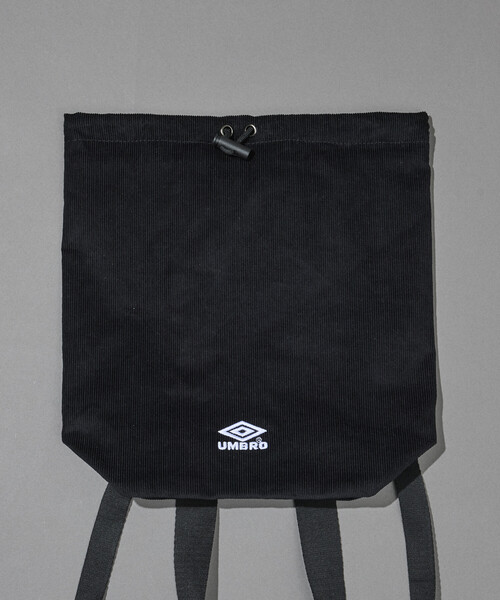 UMBRO(アンブロ)の「UMBRO/アンブロ SP Corduroy Packable MINI BAG/別注 コーデュロイ パッカブル ミニバッグ/ナップサック型(バックパック/リュック・メンズ・ダークブラウン/ブラック・ONE SIZE)」の12枚目の写真