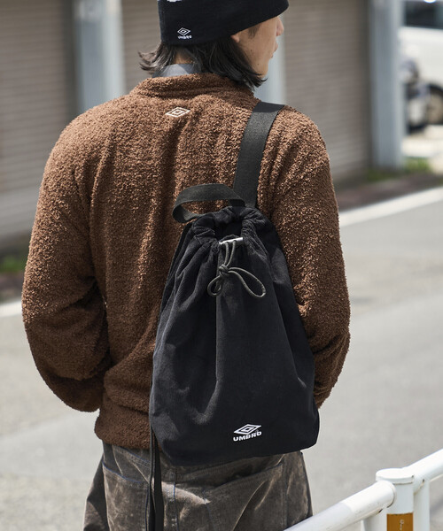 UMBRO(アンブロ)の「UMBRO/アンブロ SP Corduroy Packable MINI BAG/別注 コーデュロイ パッカブル ミニバッグ/ナップサック型(バックパック/リュック・メンズ・ダークブラウン/ブラック・ONE SIZE)」の15枚目の写真